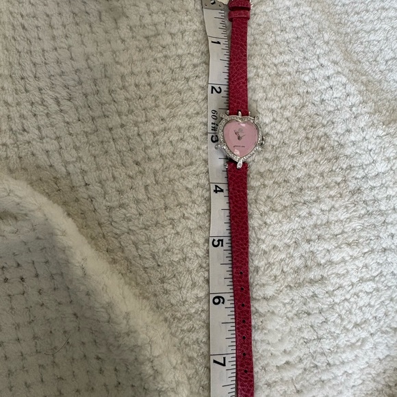 JLO Jennifer Lopez NEW Women Heart-Shaped Quartz Wristwatch Pink Diamond Accent - Picture 6 of 13